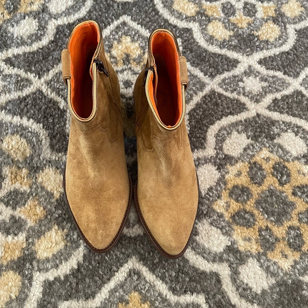 Penelope Chilvers Cassidy Suede Cowboy Boots size 37 Brand New! Retail $450